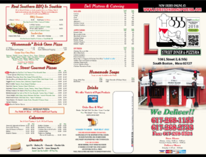 L street diner and pizzeria menu